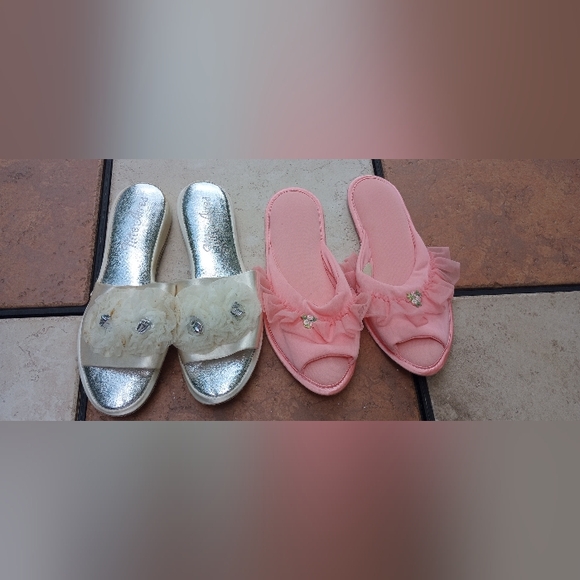 Night Aires and Dot and Peg VTG bed slippers size 5/6 - Picture 1 of 7